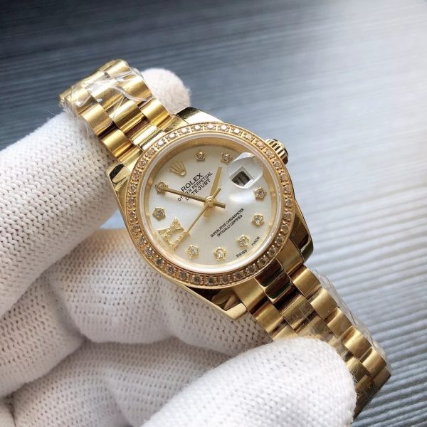 Datejust28 279388 White Dial Diamond Markers&Bezel Yellow Gold 1:1 Best Edition 2824/2236